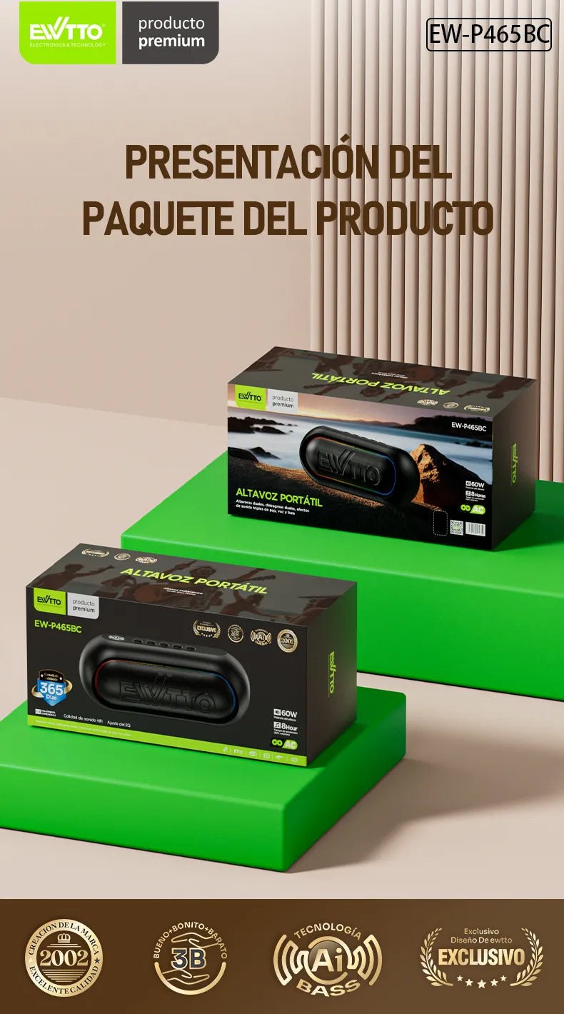 Bocina Portátil EWTTO EW-P465BC